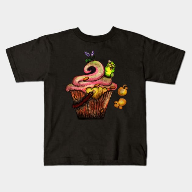 Insects Eating Carnival Scraps Kids T-Shirt by 1Redbublppasswo